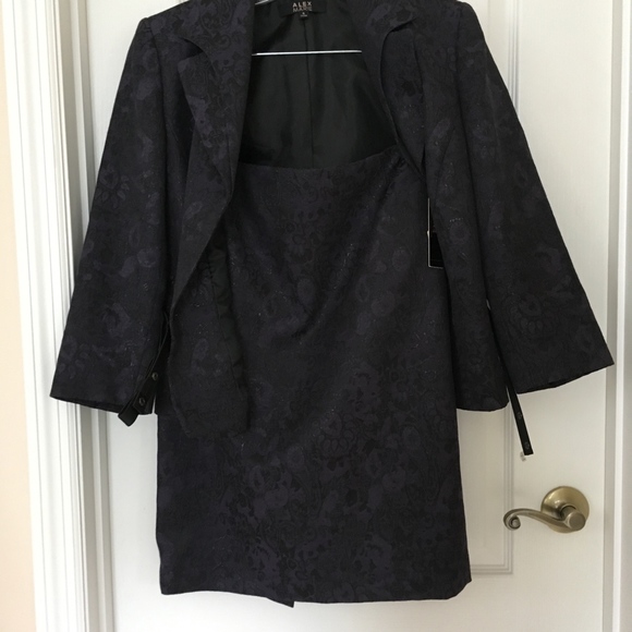 2pc Womens Suit ALEX MARIE professional skirt jacket Set 4, 8 NEW - Picture 2 of 7